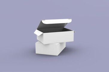 Small opened push pins box packaging mockup for brand advertising on clean background.