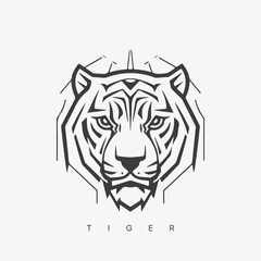 Modern abstract vector tiger logo template