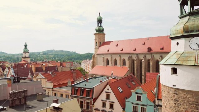 The market square in Jelenia G&oacute;ra, a city in Lower Silesia.