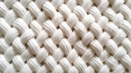 White textured background of merino knitted blanket, background in the style of Scandinavian minimalism. Generative AI.