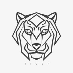 Obraz premium Modern abstract vector tiger logo template