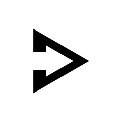 black solid arrows icon vector