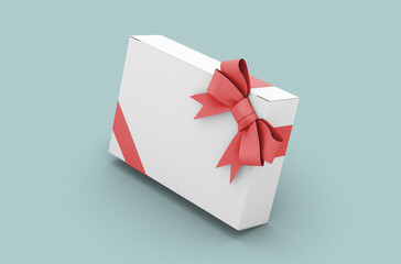 Paper sale box, packaging template for product design mockup. On clean background