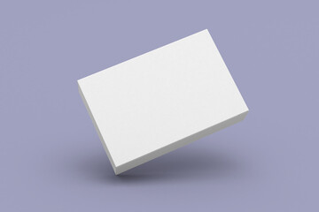 Rectangular pill blister box, packaging template for product design mockup. On clean background