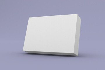 Rectangular pill blister box, packaging template for product design mockup. On clean background