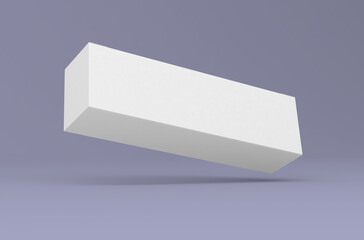  Rectangular box, packaging template for tea products design mockup. On clean background