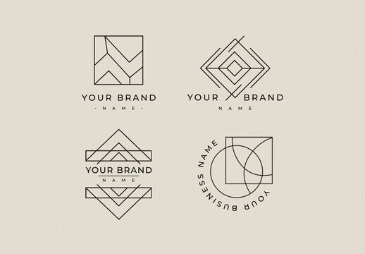 Minimal and Clean Geometric Logo Set