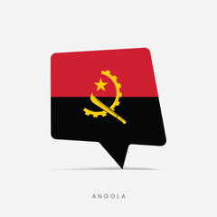 Angola flag bubble chat icon