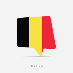 Belgium flag bubble chat icon