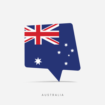 Australia flag bubble chat icon