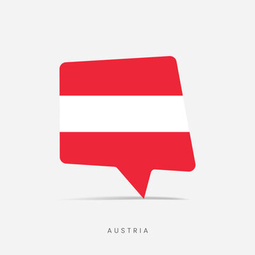 Austria flag bubble chat icon