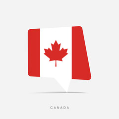 Fototapeta na wymiar Canada flag bubble chat icon