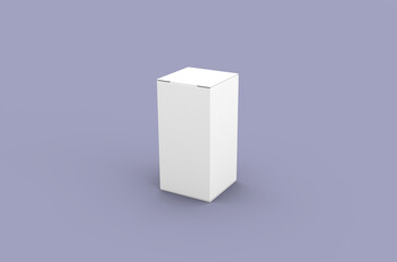 Small eye dropper box packaging mockup for eye drops advertising on clean background.