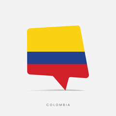 Colombia flag bubble chat icon