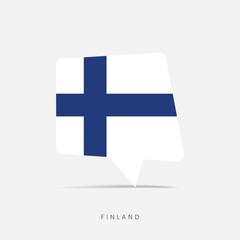 Finland flag bubble chat icon