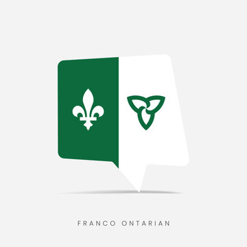 Franco Ontarian flag bubble chat icon