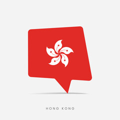Hong Kong flag bubble chat icon