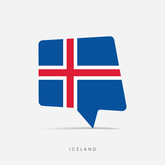 Iceland flag bubble chat icon
