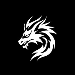 Dragon | Minimalist and Simple Silhouette - Vector illustration