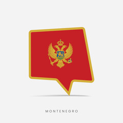 Montenegro flag bubble chat icon
