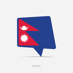 Nepal flag bubble chat icon