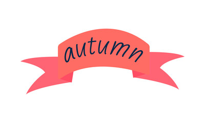 Autumn banner, text Autumn for web, print