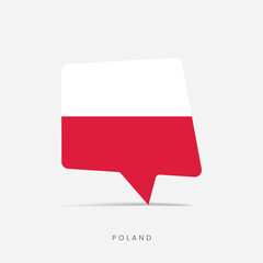 Poland flag bubble chat icon