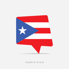 Puerto Rico flag bubble chat icon