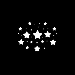 Stars - Minimalist and Flat Logo - Vector illustration