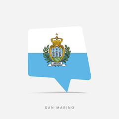 San Marino flag bubble chat icon