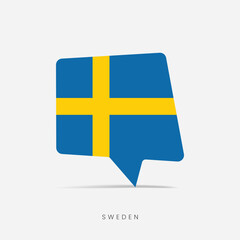 Sweden flag bubble chat icon