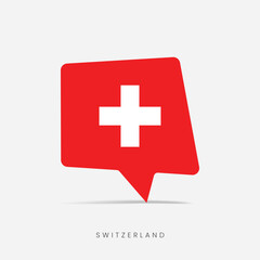Switzerland flag bubble chat icon