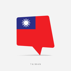 Taiwan flag bubble chat icon