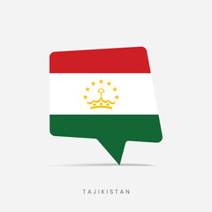 Tajikistan flag bubble chat icon