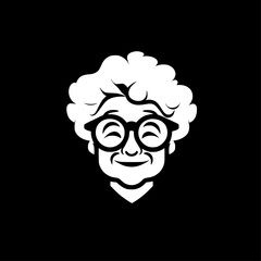 Grandma | Minimalist and Simple Silhouette - Vector illustration