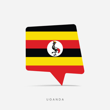 Uganda flag bubble chat icon