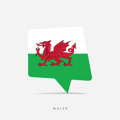 Wales flag bubble chat icon