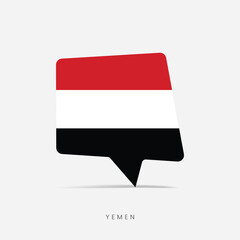 Yemen flag bubble chat icon
