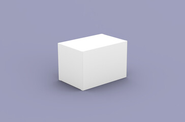 Square product box packaging mockup for brand advertising on a clean background.