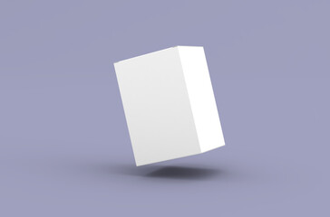 Square product box packaging mockup for brand advertising on a clean background.