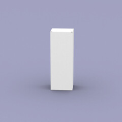 Tall box, packaging template for product design mockup. Clean background