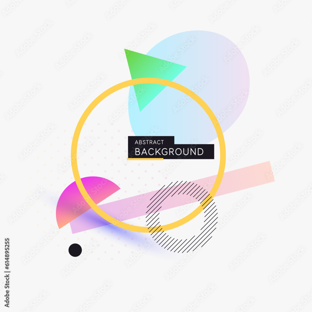 Poster Composition with geometric shapes. Abstract background for design.