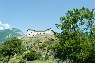 Fort de Bard, Aosta, Italy - Views of the fort and the medieval village