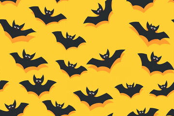 Fototapeta premium halloween seamless pattern with bats