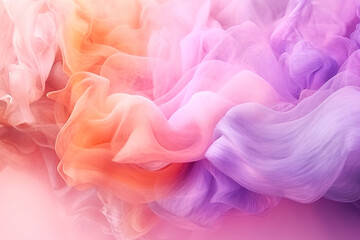 Soft wave colorful gradient pastel color background, Abstract geometric form, generative ai.