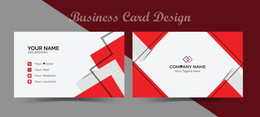 a simple and attractive template for designing business cards. A neat and professional visiting card and business card design template
