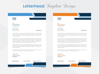 modern corporate business style letterhead design template
