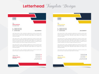 professional corporate business style letterhead design template