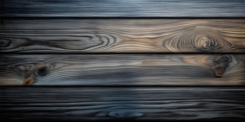Fototapeta premium background of dark horizontal boards, space for text, photophone natural wooden black, generative ai