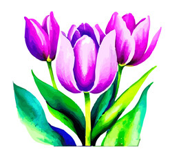 Tulpen Aquarell Malerei